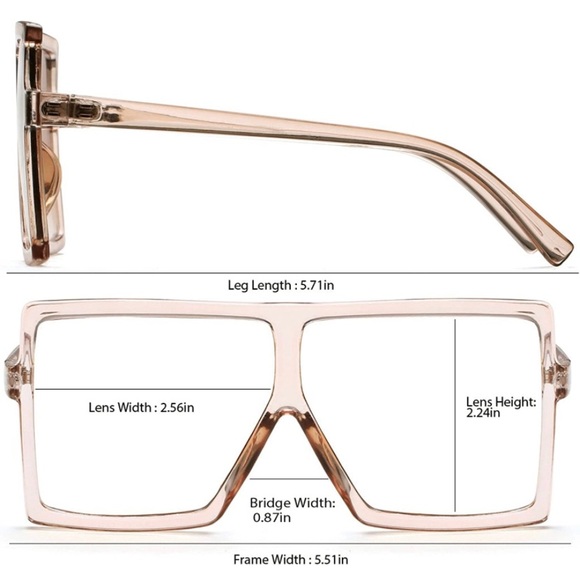 Set of 2 square oversized sunglasses - Picture 5 of 10